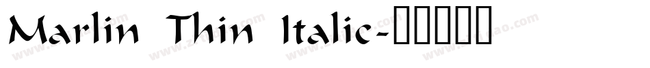 Marlin Thin Italic字体转换